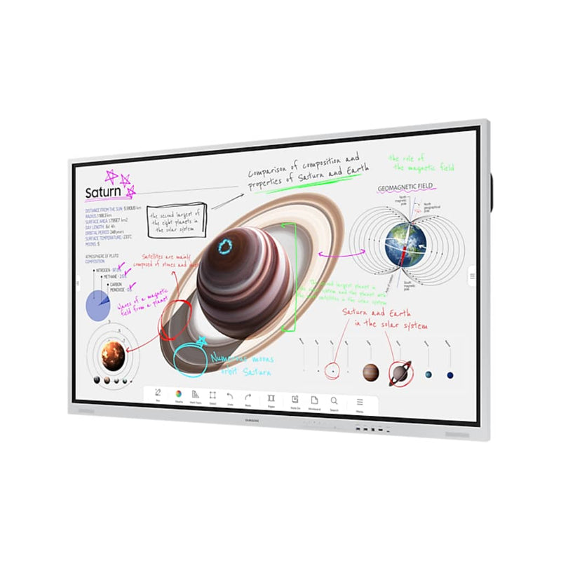 Display interactiv profesional Samsung Flip Pro WM85B, 85", 4K, 350cd/mp, Tizen 6.0, AirPlay 2 incorporat
