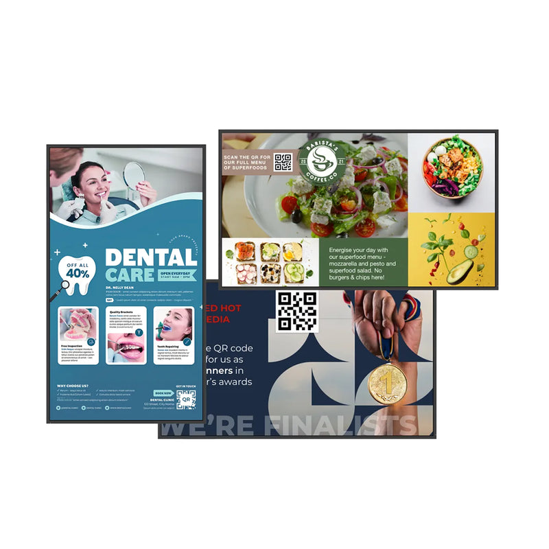 Display comercial Clevertouch CL Pro XTR 65, 65”, 24/7, 4K UHD, 2x16W, Landscape/Portrait, cod QR