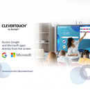 Display interactiv Clevertouch Seria PRO 3, 75”, 4K, 16 GB RAM, Android 14, microfoane, LYNX Whiteboard