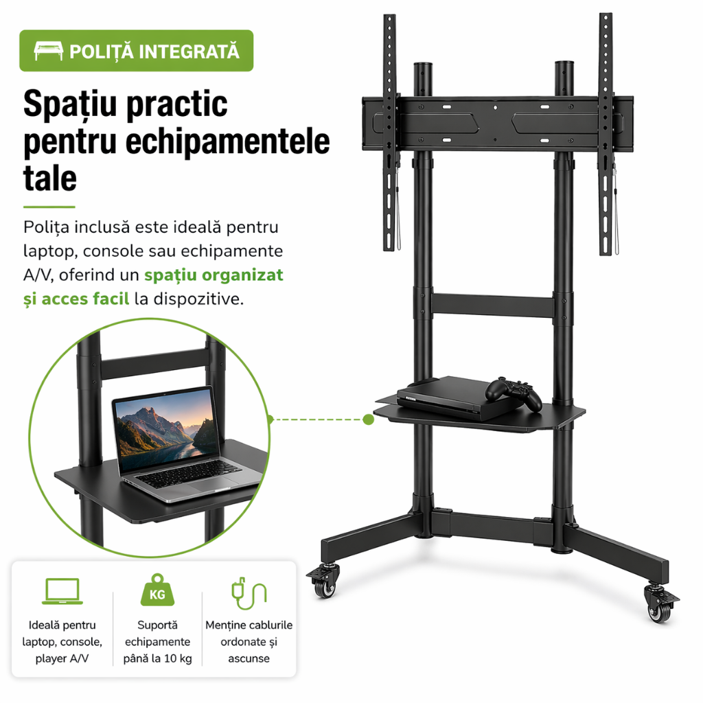 Raft integrat pentru echipamente multimedia