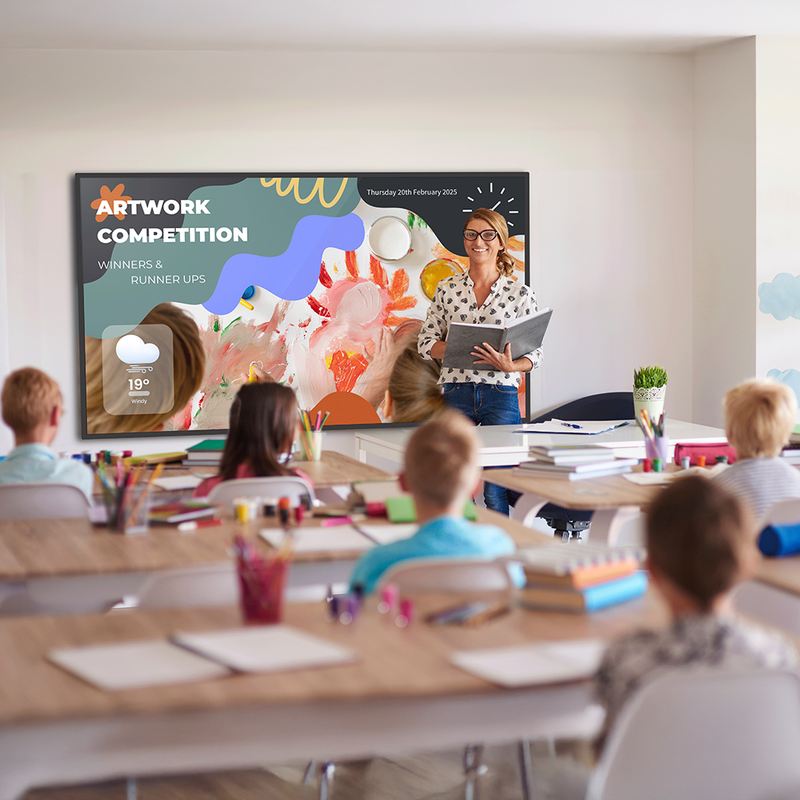Display profesional Clevertouch CL Pro 75, 75”, 16/7, 4K UHD, 2x16W, Landscape/Portrait, cod QR
