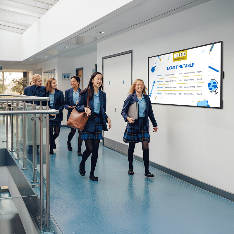 Display profesional Clevertouch CL Pro 55, 55”, 16/7, 4K UHD, 2x16W, Landscape/Portrait, cod QR
