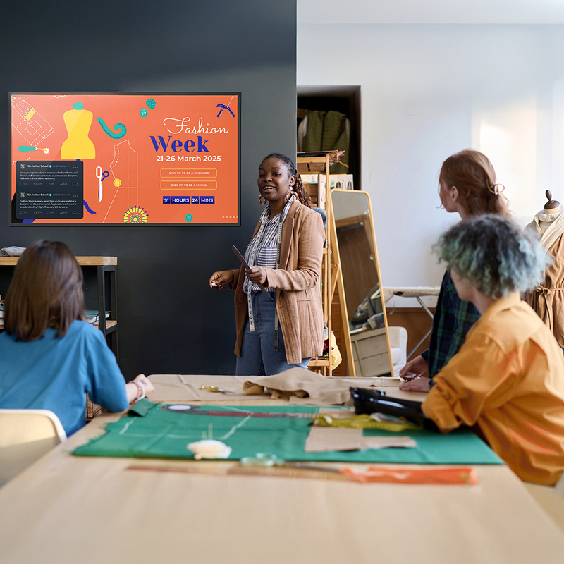 Display profesional Clevertouch CL Pro 98, 98”, 16/7, 4K UHD, 2x16W, Landscape/Portrait, cod QR