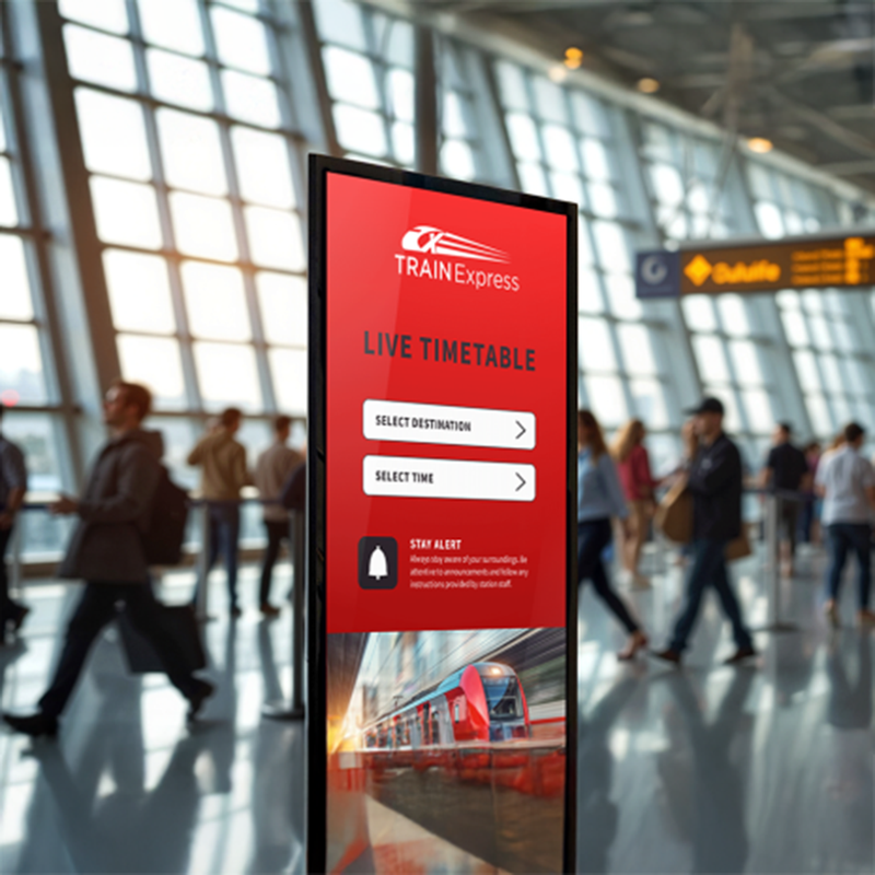 Totem indoor Digital Signage Clevertouch CL Touch 65, 24/7, FHD, 350cd/mp, 2x5W, Android 13, gestionare in cloud CleverLive