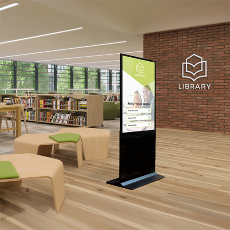 Totem tactil indoor Digital Signage Clevertouch CL Touch 55, 24/7, FHD, 350cd/mp, 2x5W, Android 13, gestionare in cloud CleverLive