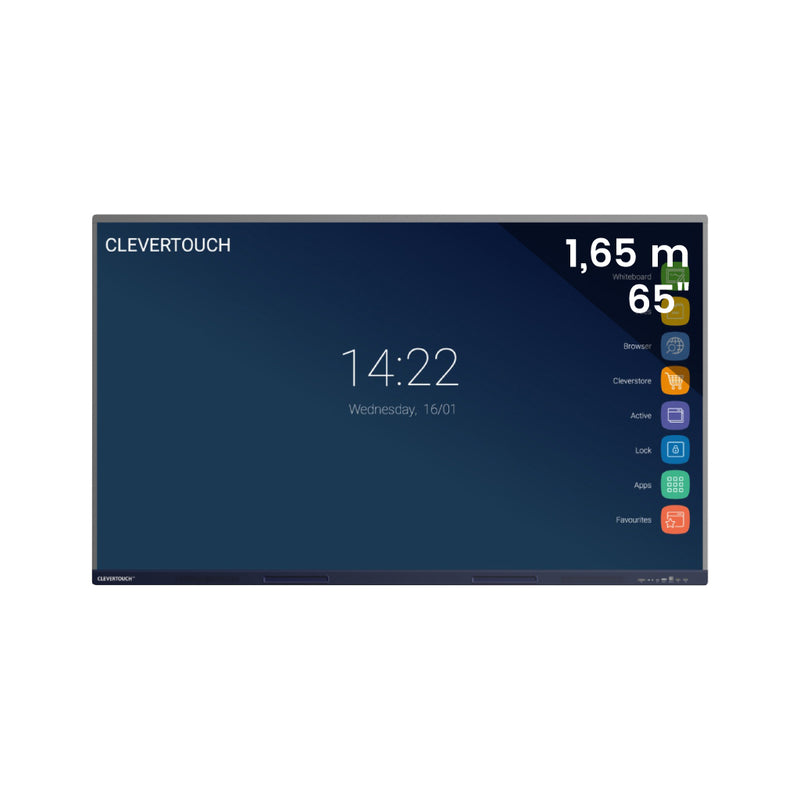 Display interactiv Clevertouch IMPACT Max, 65”, 4K, 8 GB RAM, Android 11, microfoane, LYNX Whiteboard