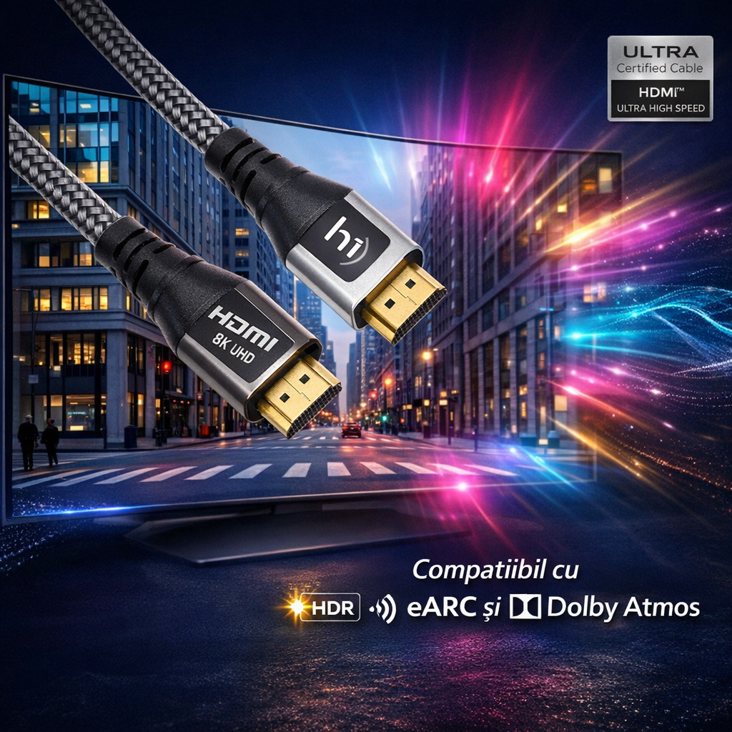 Compatibil cu HDR, eARC și Dolby Atmos