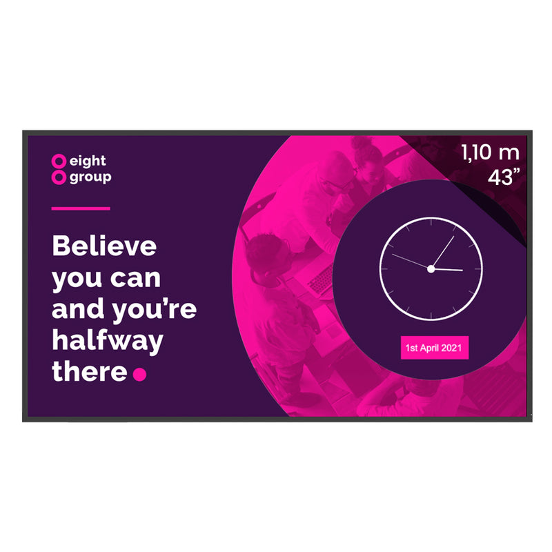 Display profesional Clevertouch CL Pro 43, 43”, 16/7, 4K UHD, 2x16W, Landscape/Portrait, cod QR