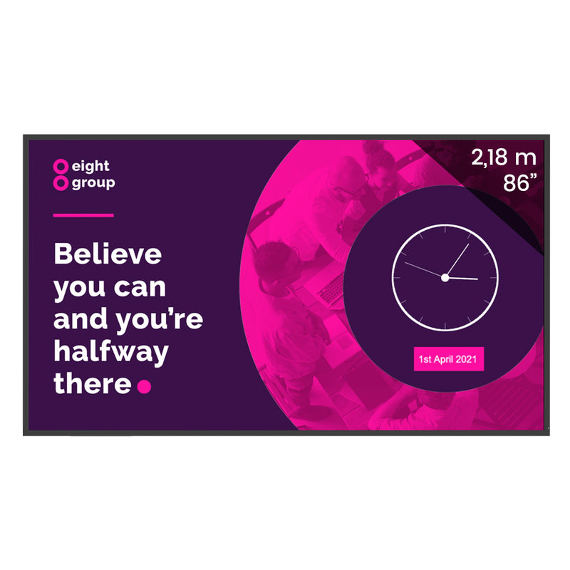 Display profesional Clevertouch CL Pro 86, 86”, 16/7, 4K UHD, 2x16W, Landscape/Portrait, cod QR