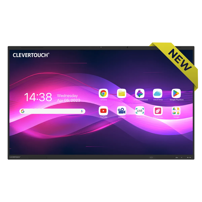 Display interactiv Clevertouch IMPACT LUX2, 86”, 4K, 8 GB RAM, Android 15, Audio 60W, NFC integrat,Google EDLA, LYNX Whiteboard