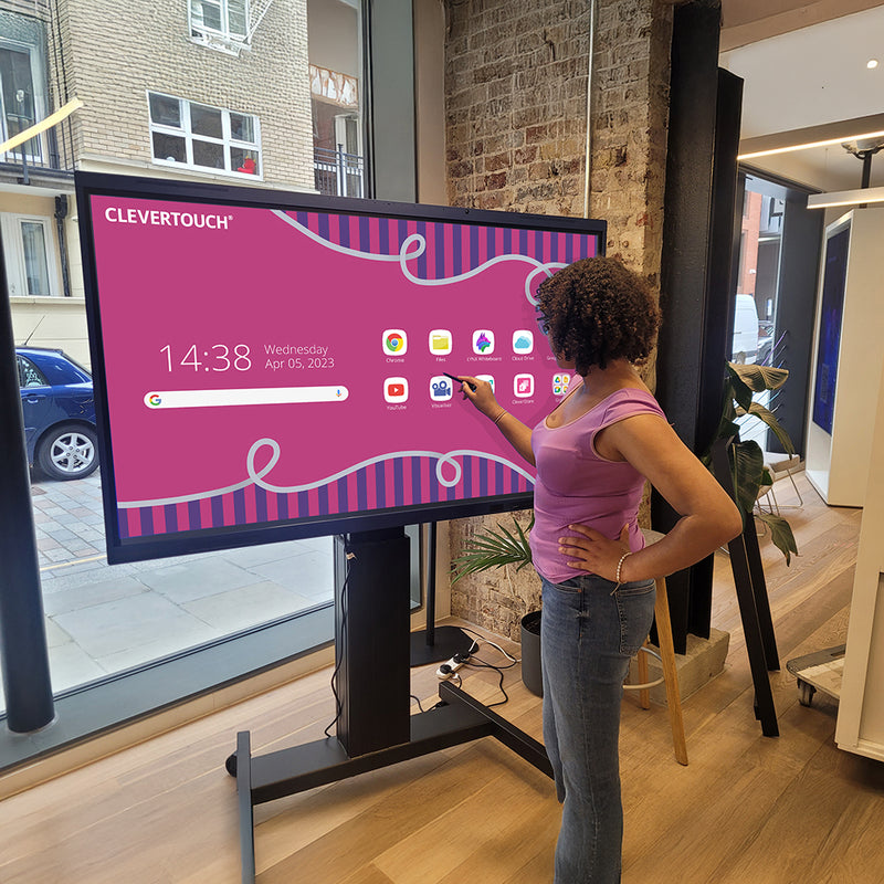 Display interactiv Clevertouch IMPACT LUX2, 75”, 4K, 8 GB RAM, Android 15, Audio 60W, NFC integrat,Google EDLA, LYNX Whiteboard