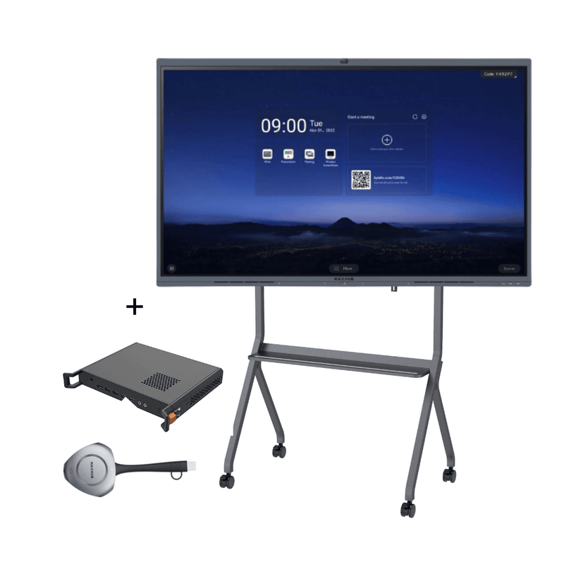 Sistem interactiv BYOC Maxhub C5530, 55'', OPS Gen 11-a, Dongle videoconferinta Wi-Fi 6, stand pardoseala 55”-86” inclus