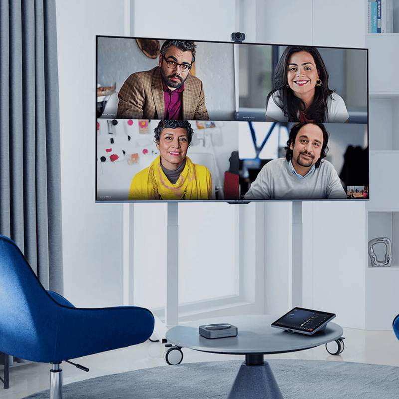 Sistem Huddle Room All-In-One Maxhub ND43CMA, 43”, 4K UHD, 32W, Kit videoconferinta (Difuzor UC, Camera web 4K, MiniPC, Touch control panel), stand mobil profesional 40”-70” inclus