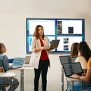 Display interactiv Clevertouch Seria PRO 3, 75”, 4K, 16 GB RAM, Android 14, microfoane, LYNX Whiteboard