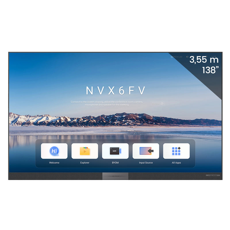 Display LED QSTECH All-In-One 138”, FHD, Android 13, 8GB RAM, 64GB, 3840Hz, Wi-Fi 6, HDMI multiple