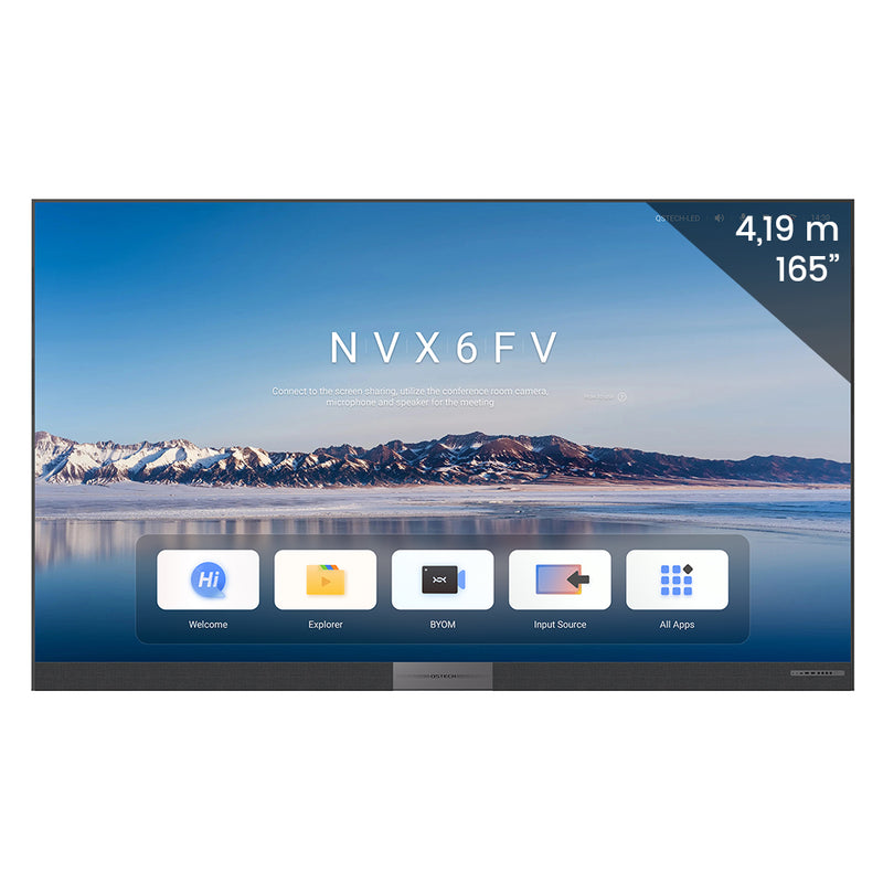 Display LED QSTECH All-In-One 165”, FHD, pixel pitch 1.9 mm, 600 niti, 3840 Hz, Contrast 6500:1, Android 13, Wi-Fi 6, Bluetooth 5.3