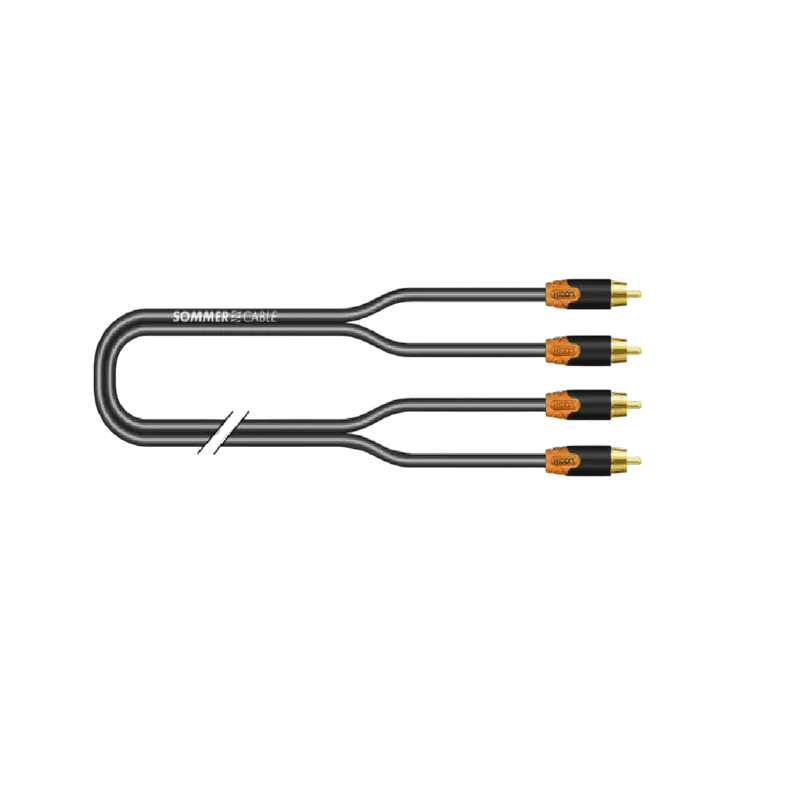 Cablu profesional RCA la RCA Sommer HI-C2C2-0150, 2x RCA la 2x RCA, lungime 1.5m