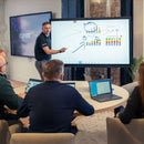 Display interactiv All-in-one Clevertouch UX Pro Edge, 75”, 4K, Android 13, 40 puncte touch, 60W, 48MP, microfoane, NFC, LYNX Whiteboard, certificare Google EDLA, tehnologie InGlass