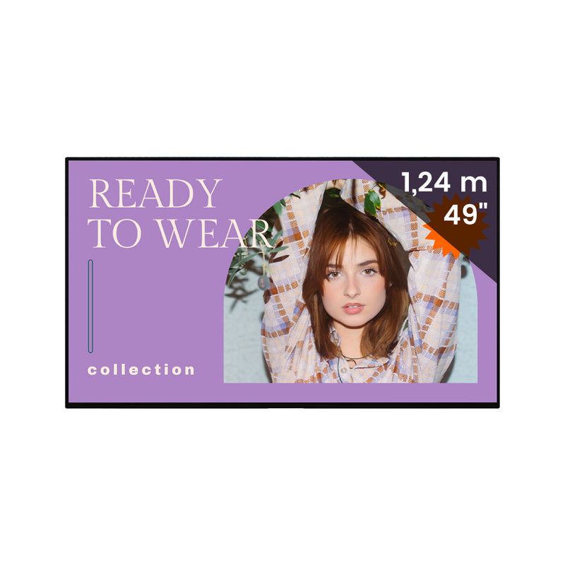 Display comercial Clevertouch CM High Bright  CTL-49HB112K30EK1, 49”, 24/7, Full HD, Landscape/Portrait, cod QR