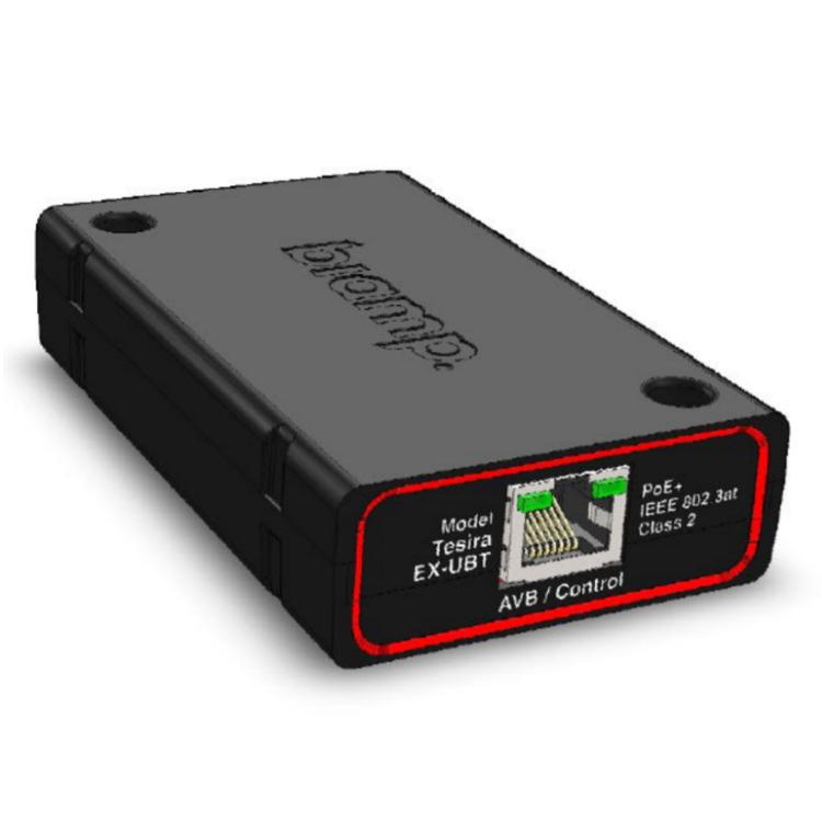 Extender Biamp EX-UBT, PoE AVB/USB, tehnologie wireless Bluetooth, Tesira SERVER/SERVER-IO