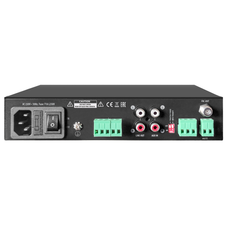 Sistem sonorizare AMC pentru magazine/cafenele medii, difuzor plafon, amplificator si cabluri incluse