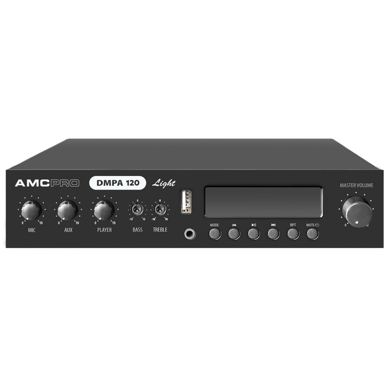Sistem sonorizare AMC pentru magazine/cafenele medii, difuzor plafon, amplificator si cabluri incluse
